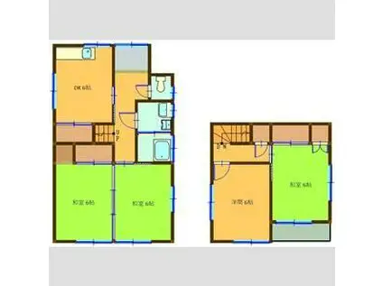 諏訪町郷浦戸建(4DK/1階)の間取り写真