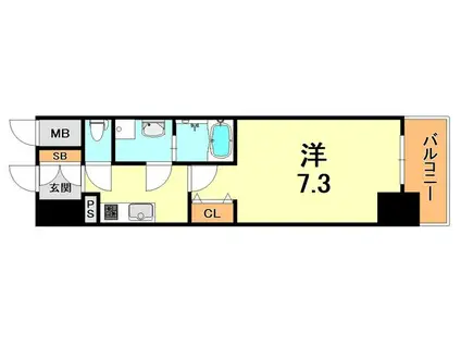 エスプレイス アーバンレジデンス(1K/10階)の間取り写真