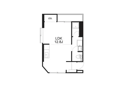 MM36(ワンルーム/2階)の間取り写真