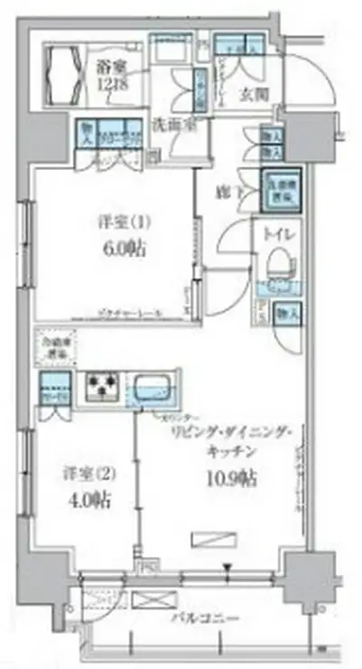 パークアクシス両国馬車通り 9階階 間取り