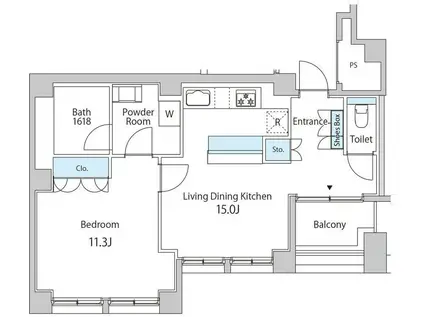 TKB高尾稲荷(1LDK/6階)の間取り写真