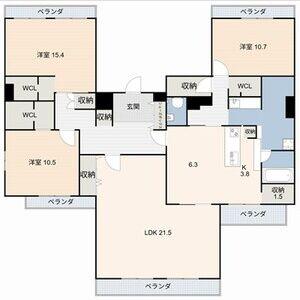 アビタシオン泉(4LDK/11階)の間取り写真