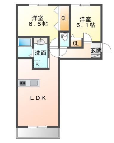 上毛電鉄 三俣駅 徒歩22分 3階建 築1年(2LDK/1階)の間取り写真