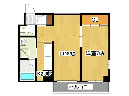 ナディアヴィエーレ(1LDK/2階)の間取り写真