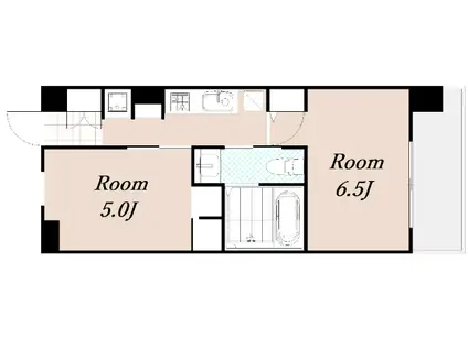 エステムプラザ梅田・中崎町IIIツインマークスサウスレジデンス(2K/7階)の間取り写真