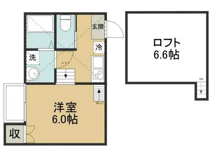 ALPHA THE PREMIER 吉方町(1K/2階)の間取り写真