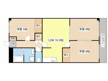 メゾンエクセルI(3LDK/2階)の間取り写真