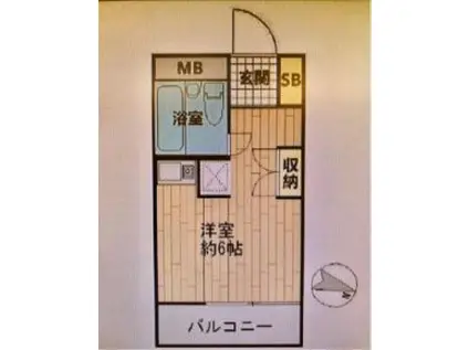 ハウスアルファ(ワンルーム/3階)の間取り写真