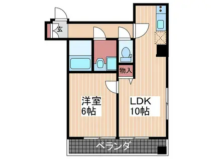 VILLACITYSANJYO(1LDK/4階)の間取り写真