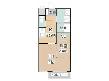 MS SOLEIL(1LDK/1階)の間取り写真