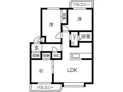 プレステージコート(3LDK/2階)の間取り写真