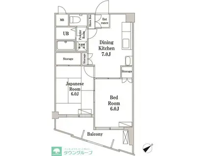 旭泉マンション(2DK/1階)の間取り写真