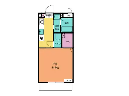 レジデンツ ナチュア(1K/1階)の間取り写真