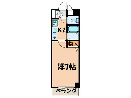 芳野アミティ(1K/3階)の間取り写真