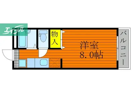 グランヴェール(1K/3階)の間取り写真