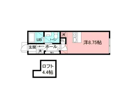 プレステージ町田(ワンルーム/2階)の間取り写真