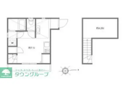 LIBERTA前川3丁目(ワンルーム/2階)の間取り写真