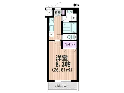 エルセリートII(1K/2階)の間取り写真