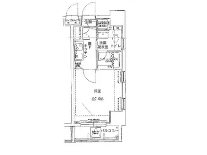 メインステージ錦糸町駅前II(1K/11階)の間取り写真