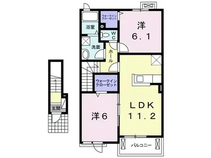サンリット I(2LDK/2階)の間取り写真