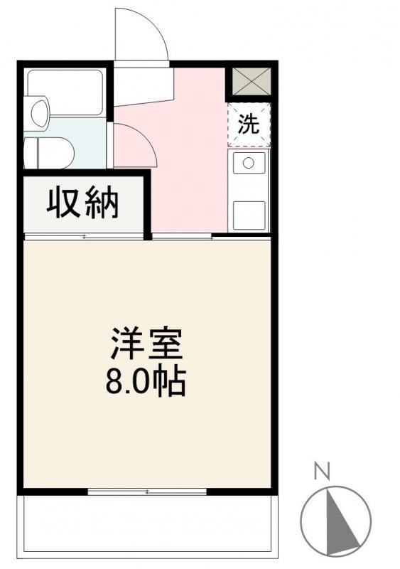 ハーモニースクエア瓦町(1K/1階)の間取り写真
