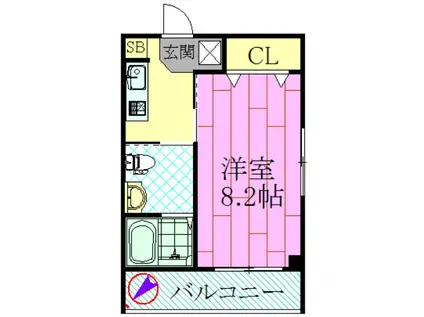 フィールド東京ベイ(1K/5階)の間取り写真