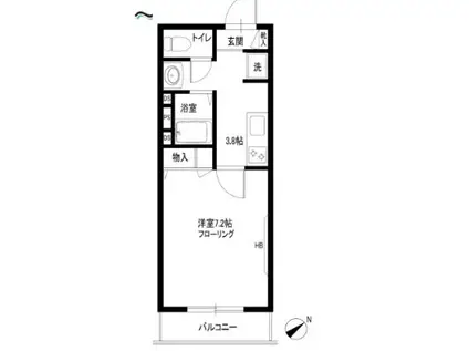 ADGIO(1K/3階)の間取り写真