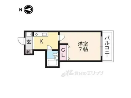 ドルチェハイム桃山(1K/2階)の間取り写真