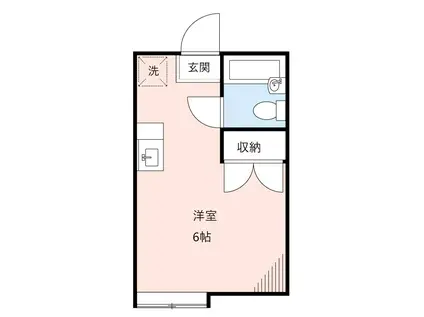 クレスト青戸(ワンルーム/1階)の間取り写真