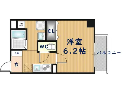 アームスコート若江岩田(1K/5階)の間取り写真