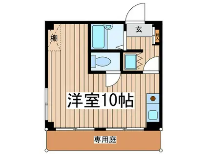 ル・ブラン(ワンルーム/1階)の間取り写真