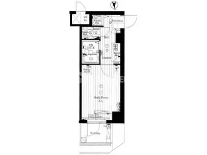エスアール自由が丘(1K/5階)の間取り写真