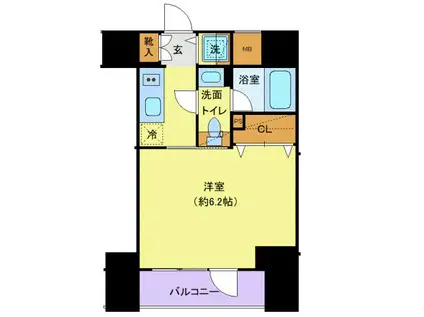 シーフォルム大森(1K/9階)の間取り写真