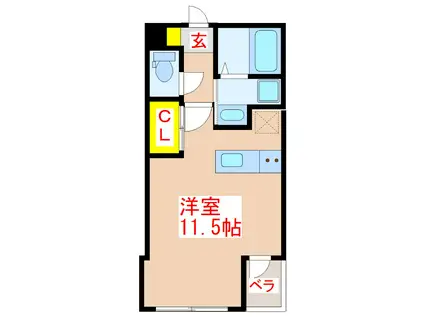 アークレジデンス武(ワンルーム/5階)の間取り写真