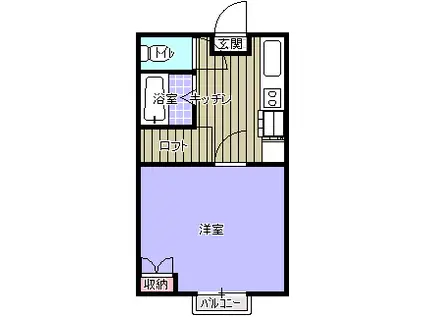 アンジェリックB(1K/1階)の間取り写真