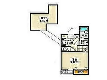 シャトレ井尻グランアバンセ(1K/2階)の間取り写真