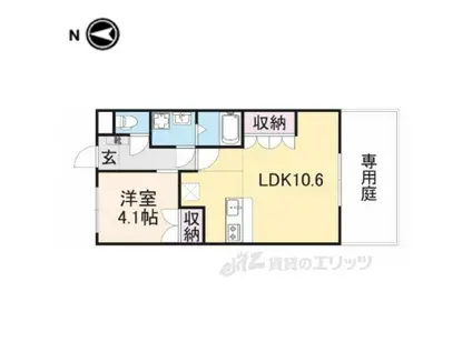 グリーンヒルT・Y(1LDK/1階)の間取り写真