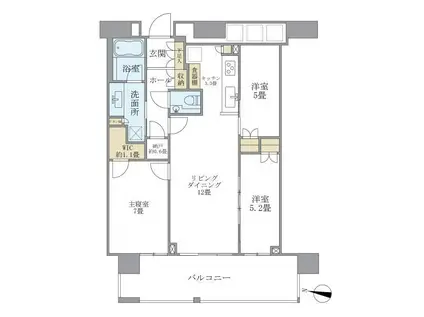 SKYZ TOWER&GARDEN(3LDK/20階)の間取り写真