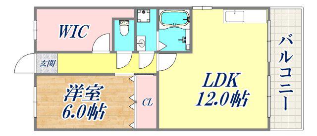ユメノサニーハイツ(1LDK/1階)の間取り写真