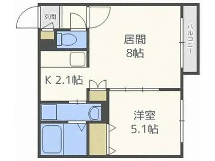 セルバテール南15条(1LDK/3階)の間取り写真