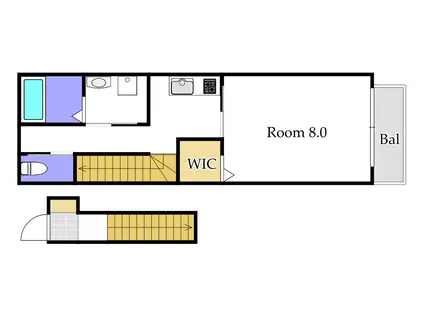 HARVEST(1K/2階)の間取り写真