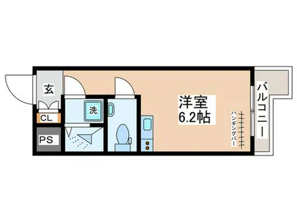 ドーウェル曙(ワンルーム/2階)の間取り写真