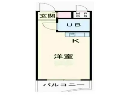 スカイコート下北沢(ワンルーム/1階)の間取り写真