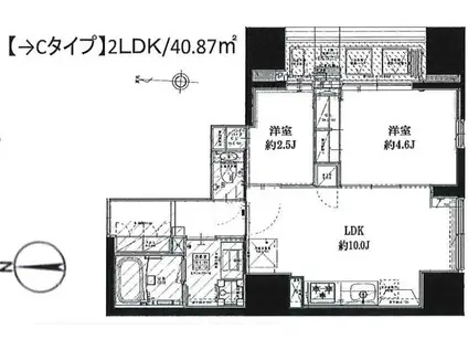 ガーデンザヴィス木場(2LDK/3階)の間取り写真
