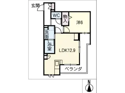 リオリエント西岐阜STA(1LDK/3階)の間取り写真