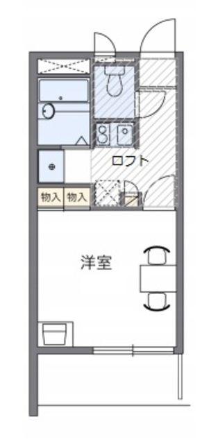 レオパレス村山(1K/3階)の間取り写真