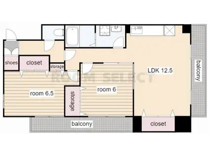 アーバンスクエアIII(3LDK/2階)の間取り写真