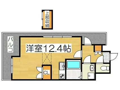 NO72 HARBOR イースト TOWER(ワンルーム/7階)の間取り写真