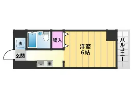 プリメールFUJIWARA(1K/3階)の間取り写真