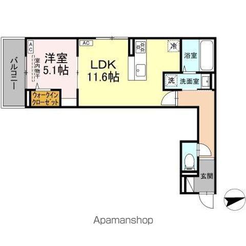 D PAINA EGAWA I(1LDK/2階)の間取り写真